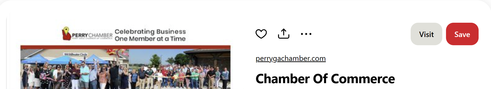 Perry's Chamber Of Commerce Pinterest page